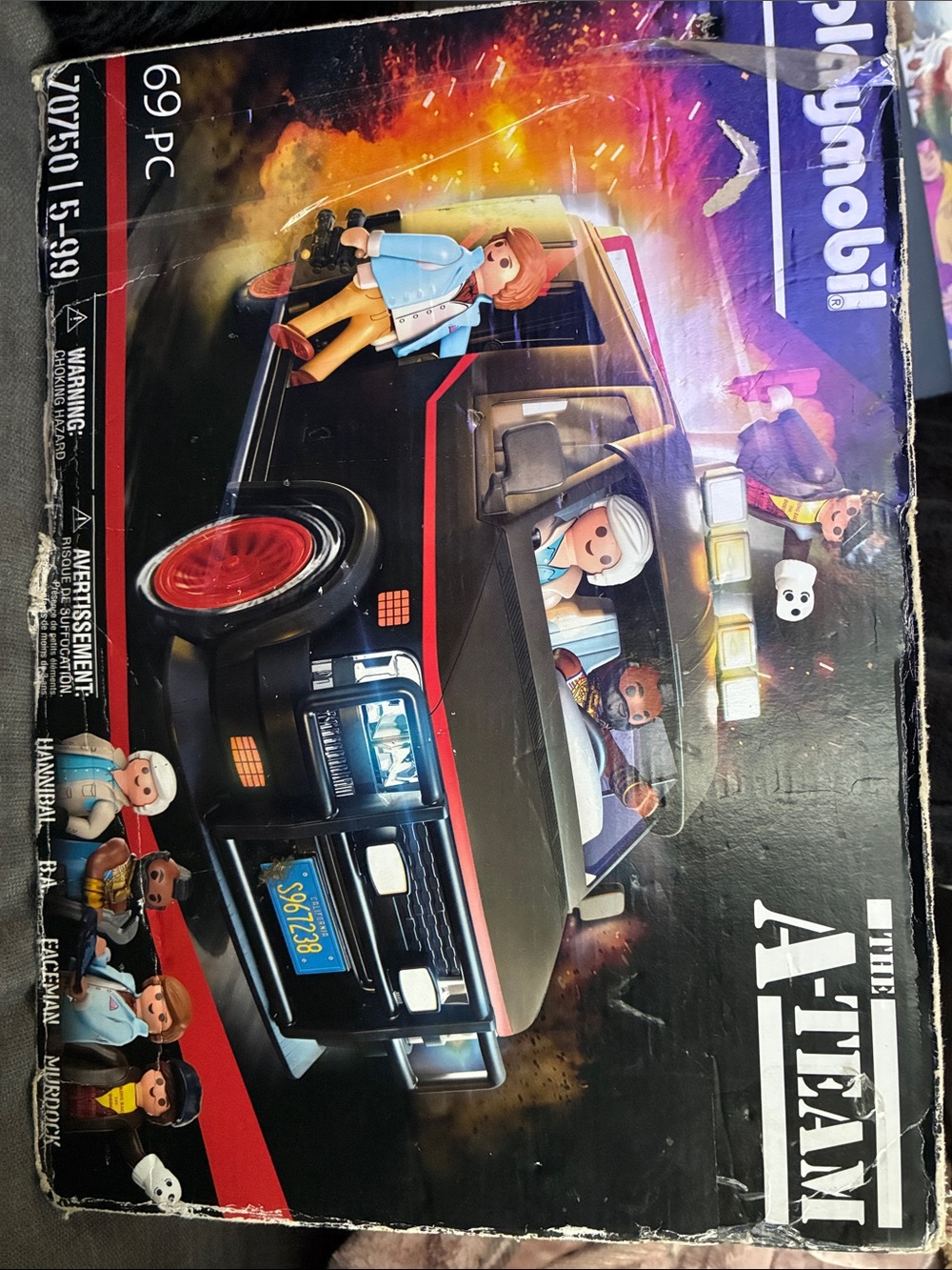 Black and Red A-Team Style Van Playset for Kids